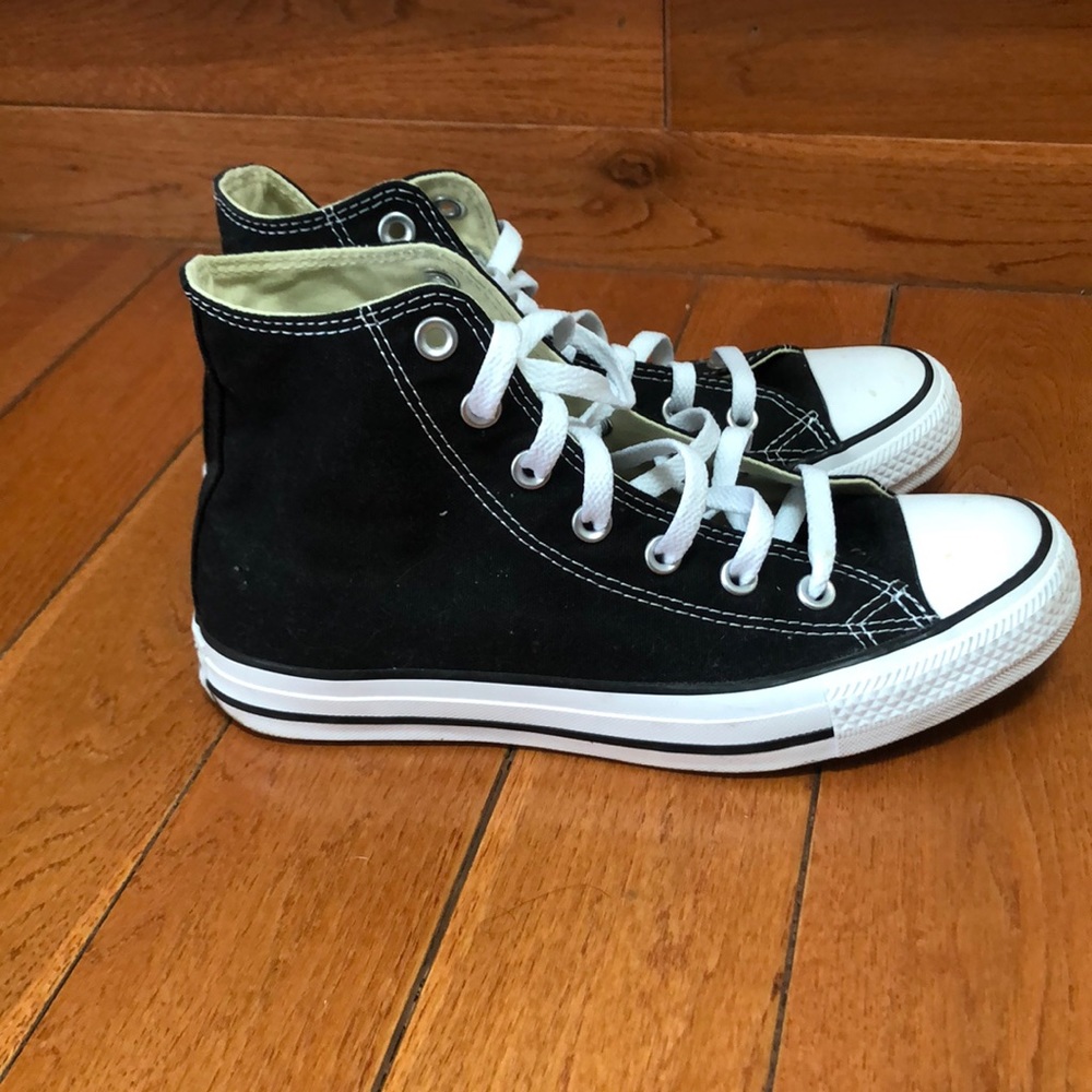 Black and white Converse